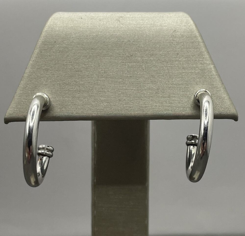 Platinum .950 Hoop Earrings (25013)